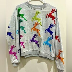 Flawed QOS reindeer sweatshirt